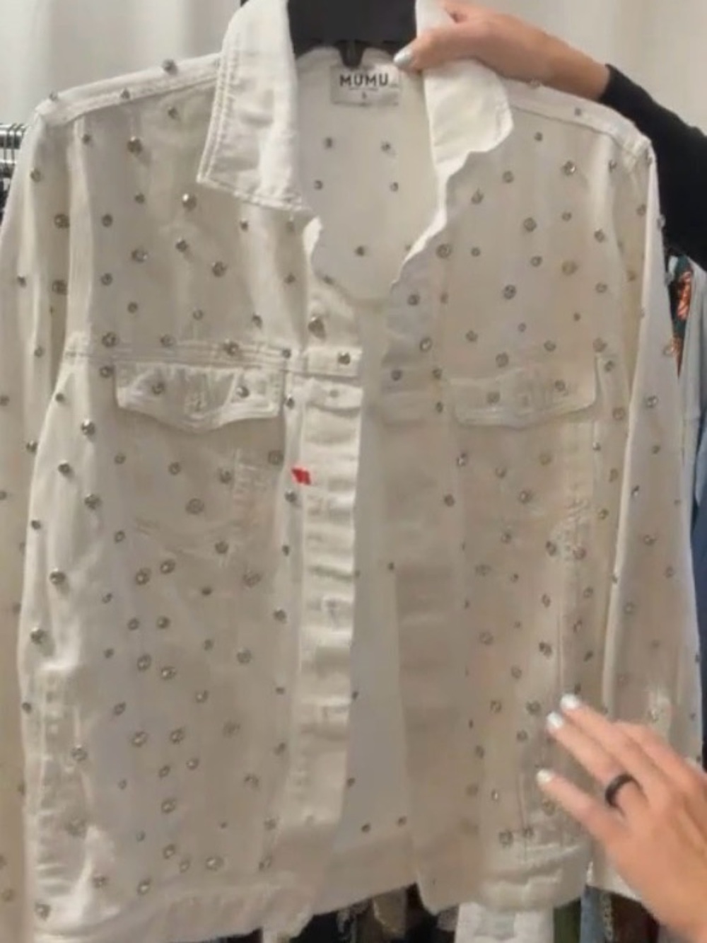 Show Me Your Mumu Getting Hitched Embellished Jacket White Size Small Bridal - Picture 4 of 4